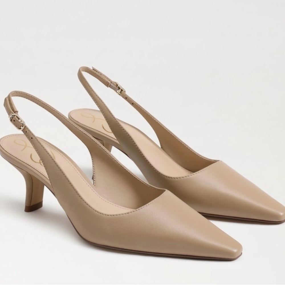 Sam Edelman Bianca Beige kitten heel pump Size 9 NWT